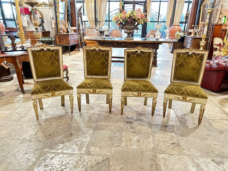 Louis XVI style lacquered chairs