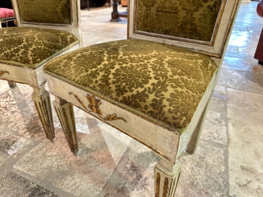 Louis XVI style lacquered chairs