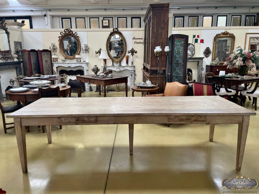Table made of antique wood
