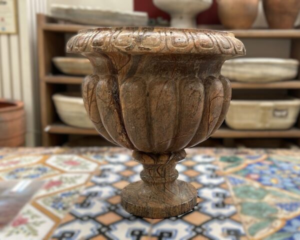 Veined marble vase