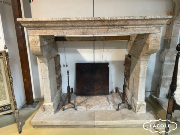Antique stone fireplace